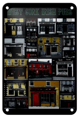 Produktbild von Blechschild Alkohol 12x18cm West Cork irish pubs