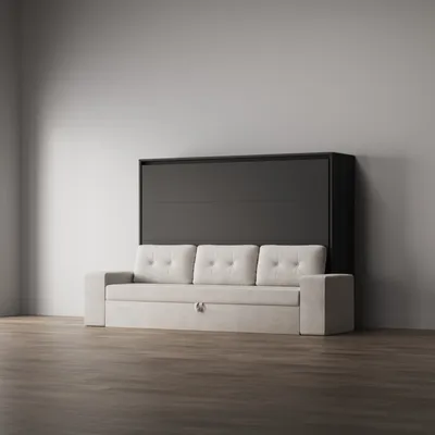 Produktbild von Schrankbett 160x200 Horizontal M2 (Tiefe 55cm) inkl.SOFA Sandgrau  Anthrazit
