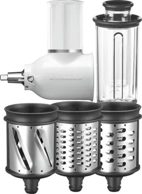 Produktbild von KitchenAid Zubehör Gemüseschneider 5KSMVSA für Mixer-/Küchenmaschinen Edelstahl,Raspel-/Reib-/Schneide-Set