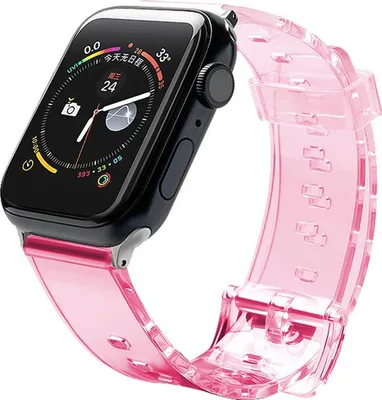 Image de Bracelet Lumineux En Silicone Pour Montre 6 / 5 / 4 / 3 / 2 (44Mm / 42Mm) Rouge