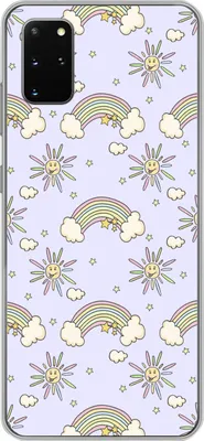 Produktbild von MuchoWow® Handyhülle Schutzhülle Hülle für Telefoonhoesje Samsung Galaxy S20 Plus Mädchen - Regenbogen - Sonne - Muster - Mädchen - Kinder - Kinder - Kind Silikon Softcase Handy Hülle - Hartschale