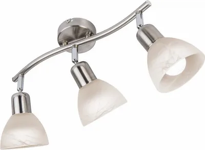 Produktbild von Deckenleuchte Daytona 2, Nickel, 3xE14, 3 Watt, Metall, Abmessungen: 12x35x10 cm, IP20, Marke: Reality