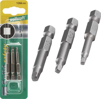 Zdjęcie produktu dla wolfcraft GmbH 4006885126602, 3 szt., 50 mm, 25,4 / 4 mm (1 / 4"), Sześciokątny