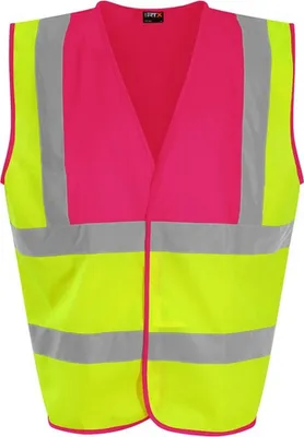 Productafbeelding van PRORTX - Uni vest voor heren/dames, model RW9644 (XL) (Geel/Roze)