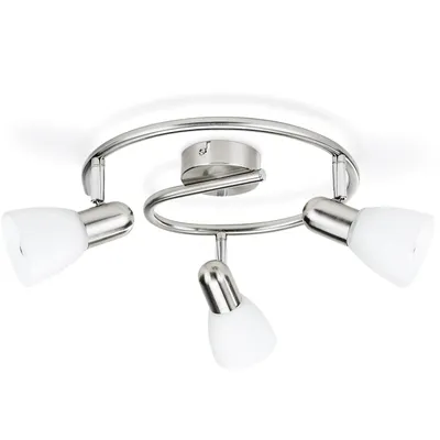 Produktbild von Philips Essentials Burlap Decken-/Wandspot, 3x, Schienenlichtschranke, E14, 3 Glühbirne(n), LED, 220-240 V, Chrom