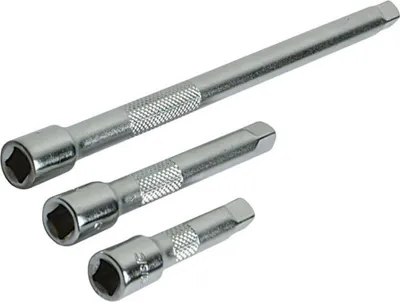 Produktbild von Silverline Steckschlüssel-Verlängerungen, 3-tlg. Satz 1/4-Zoll-Antrieb
