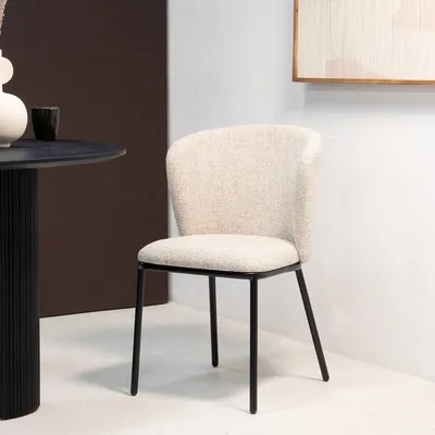 Produktbild von Giga Meubel Esszimmerstuhl Frits - Beige Stoff - 2er Set