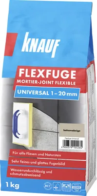 Produktbild von Knauf Fugenmörtel Flexfuge Universal 1 - 20 mm bahamabeige 1 kg
