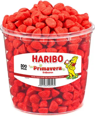 Zdjęcie produktu dla Haribo Primavera małe czerwone truskawki słodzone 1150g
