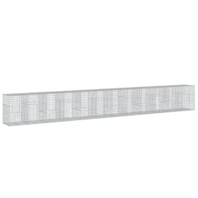 Produktbild von Gabione mit Deckel 1200x100x150 cm Verzinktes Eisen