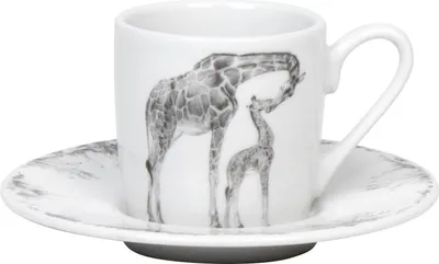 Obrázok produktu pre KÖNITZ 1150532760 Šálka na espresso s podšálkou Amazing Animals - Žirafy 85 ml z porcelánu z kostného porcelánu