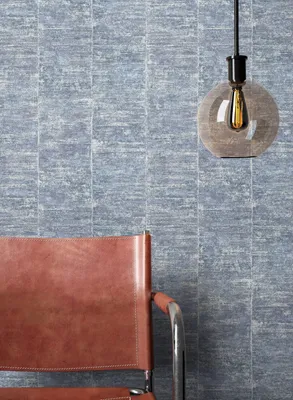 Produktbild von NEWROOM Tapete Blau Vliestapete Streifen - Streifentapete Industrial Silber  Linien   Loft