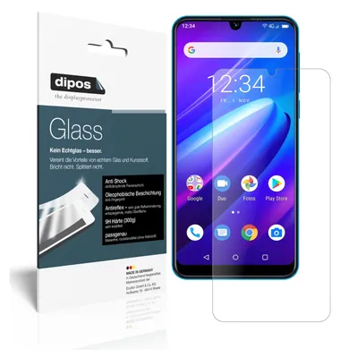 Produktbild von 2x Schutzfolie für Beafon M6 matt - Anti-Shock 9H Folie dipos Glass Kunststoffglas