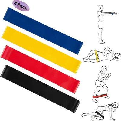 Produktbild von GOLDEN® Fitnessbänder Widerstandsbänder Set - 4er Set 100% Naturlatex Trainingsbänder Fitnessband Gymnastikband Gummiband Resistance Bands für Muskelaufbau Yoga Crossfit Gymnastik usw.