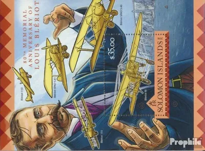 Produktbild von Briefmarken Salomoninseln 2016 Mi Block 514 (kompl. Ausg.) postfrisch Louis Blériot