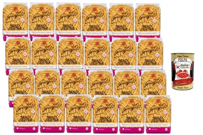 Produktbild von Italian Gourmet Glutenfreie Casarecce Pasta – 24 x 400 g, aus Mais, Vollkornreis & Quinoa, italienische Nudeln für Saucen, Meal Prep & Gastronomie, Großvorrat + Italian Gourmet Polpa