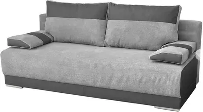 Produktbild von Sofa mit Schlaffunktion und Bettkasten, Couch für Wohnzimmer, Schlafsofa Federkern Sofagarnitur Polstersofa Wohnlandschaft mit Bettfunktion - 196 x 92 x 85 - Nisa (Grau )