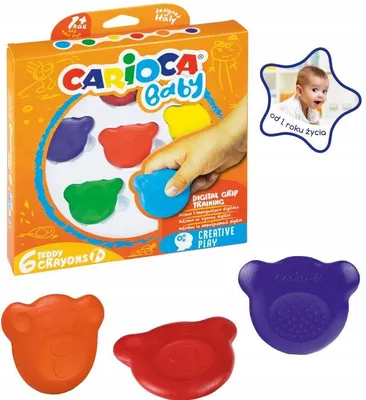 Produktbild von Carioca Baby Wachsmalstifte 6 Farben für Kinder