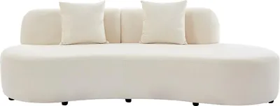 Produktbild von Vente-unique BASILIANA, Wohnzimmer, Beige, 3 Sitz(e), Polyester, Polyester, Holz, Sperrholz