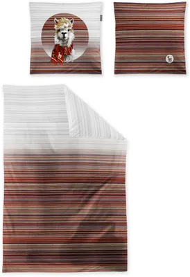 Zdjęcie produktu dla Irisette puszysty bawełniany zestaw pościeli Zobel 8556 czerwony 140 x 200 cm + 1 poszewka na poduszkę 90x70 cm