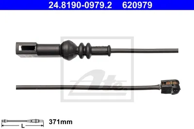 Produktbild von ATE 24.8190-0979.2 Warnkontakt Bremsbelagverschleiß 371mm Hinten für FORD Transit Mk7 Kastenwagen (V363, FCD, FDD) Transit Mk7 Bus (V363, FAD, FBD)