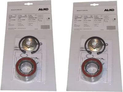Obrázek produktu pro 2 x ložisko kola ALKO 1224801 Ložisko 64/34x37 mm + příslušenství - Kompaktní ložiska Eco-bearings