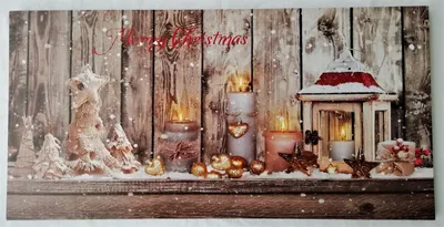 Produktbild von LED Wandbild beleuchtet Weihnachten Winter 30 cm x 60 cm