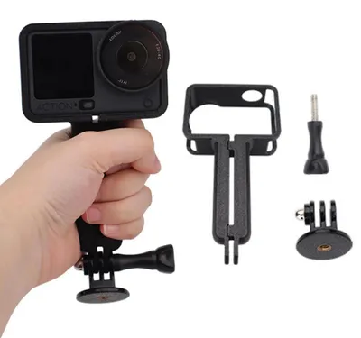 Immagine prodotto di Supporto portatile per scatti in bracketing per DJI Osmo Action 6 - Accessorio per montaggio della fotocamera - Nero