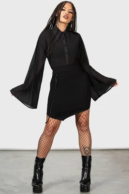 Zdjęcie produktu dla KILLSTAR Asymetryczna mini spódniczka - Viki 4XL