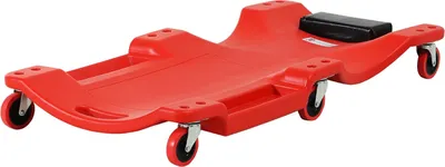 Obrázek produktu pro Auto Válec, Dílenské Lehátko, Automontážní Lehátko, Montážní Válec Se 6 Kolečky, Červené, Nosnost 120 Kg