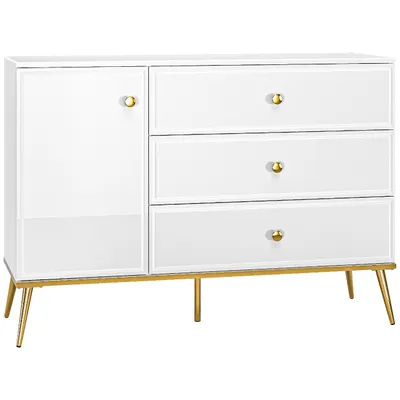 Produktbild von Kommode GOLDEN GL05 weiß hochglanz