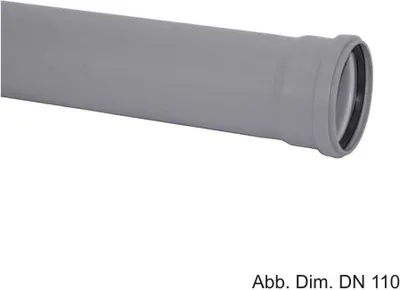 Produktbild von HT-Abflussrohr mit Dichtring, DN 50 x 1000 mm