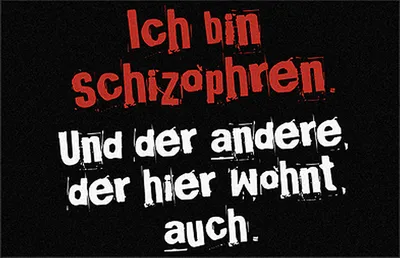 Produktbild von Ich bin schizophren Fußmatte und der andere der hier wohnt