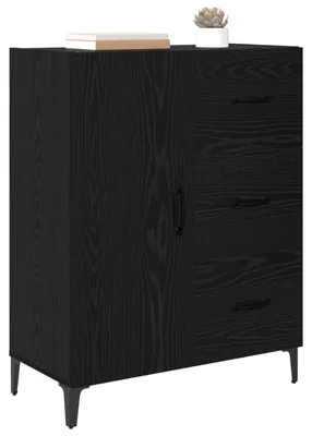 Immagine prodotto di vidaXL Credenza look rovere nero 69,5 x 34 x 90 cm Materiale a base di legno