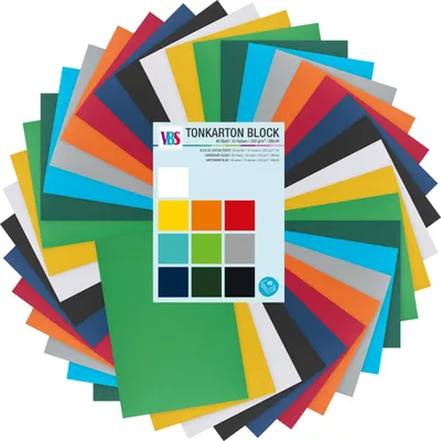 Produktbild von VBS XXL Tonkarton-Block, 40 Blatt, 220 g/m², DIN A4