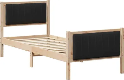 Immagine prodotto di vidaXL Struttura letto marrone e nera 80 x 200 cm in legno di pino massiccio