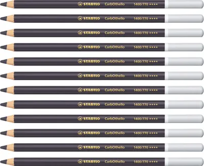 Produktbild von Pastellkreidestift - STABILO CarbOthello - 12er Pack - paynesgrau