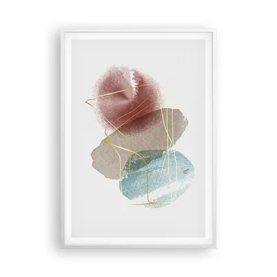 Produktbild von Gerahmtes Poster - Weißer Rahmen - Form Figur Abstraktion - 70x100 cm - Wand Bild - Wanddeko - Wandbilder - Kunstposter - Wandposter - Bilderrahmen - Bilder - Kunstdruck - P2WPA70x100-5057