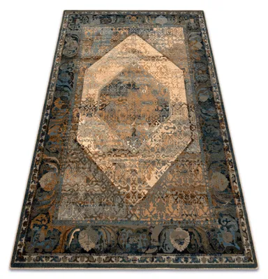 Image de Tapis en laine OMEGA Seneh Vintage cognac multicolore 200x300 cm