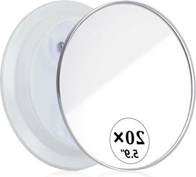 Produktbild von Famanu Vergrößerungsspiegel 20x mit 3 Saugnäpfen - 15 cm Kosmetikspiegel