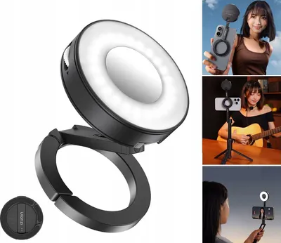 Obrázok produktu pre LED lampa + zrkadlo MagSafe pre selfie vlog telefón ULANZI / ML05 / čierna