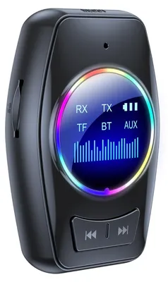 Immagine prodotto di INF Adattatore audio Bluetooth — Ricevitore/Trasmettitore Bluetooth 5.4 con ingresso AUX 3.5mm, ricaricabile Type-C, doppio canale stereo, portata 10m