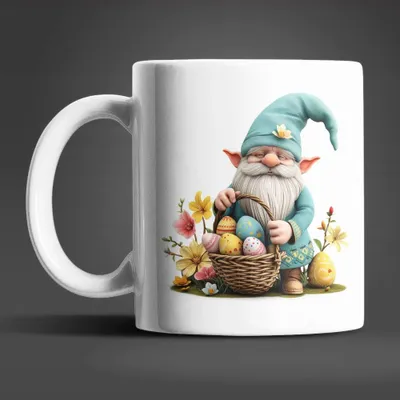 Produktbild von Gnom Ostern Ostereier Keramik Kaffeetasse Teetasse Tasse Geschenkidee