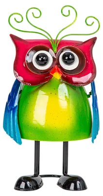 Produktbild von Mel-O-Design 5034 Bunte Metall-Eule mit großen Augen