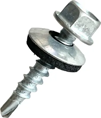 Produktbild von BKshop | Spenglerschrauben 4,8 x 35 mm - Verzinkt - Selbstschneidend - Mit Dichtscheibe - Wetterfest