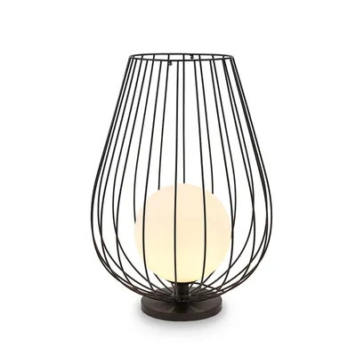 Produktbild von Nino Leuchten Stehlampe Wohnzimmer Stehleuchte schwarz Metall Draht 41161108