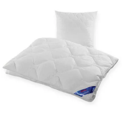 Produktbild von Frankenstolz Schlaf-Gut Lyocell Microfaser Bettdecke Frühjahr Sommer Herbst Winter Steppbett Weiß 135x200 cm waschbar Germany