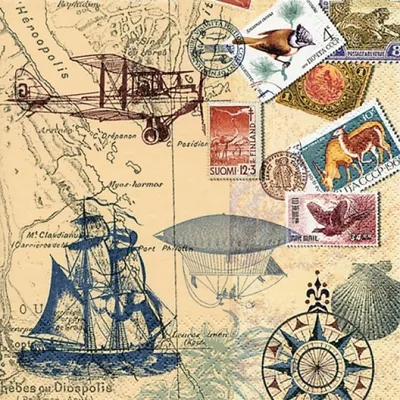 Produktbild von 20 Servietten Around the world - Um die Welt 33x33cm