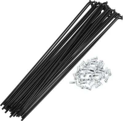 Produktbild von 1 Satz Universal-Fahrradspeichen 12G 237mm Länge Fahrradrad Speichen Nippel Schwarz Kohlenstoffstahl