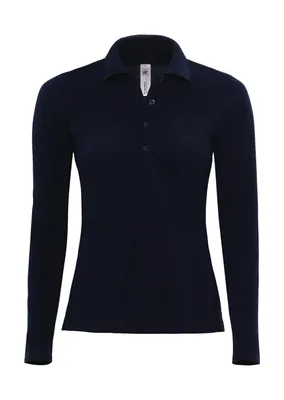 Produktbild von B&C PW456 | Poloshirt Safran Pure Longsleeve / Women - Farbe: Navy - Größe: S